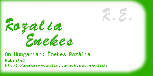 rozalia enekes business card